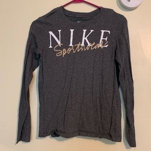 grey nike long sleeve